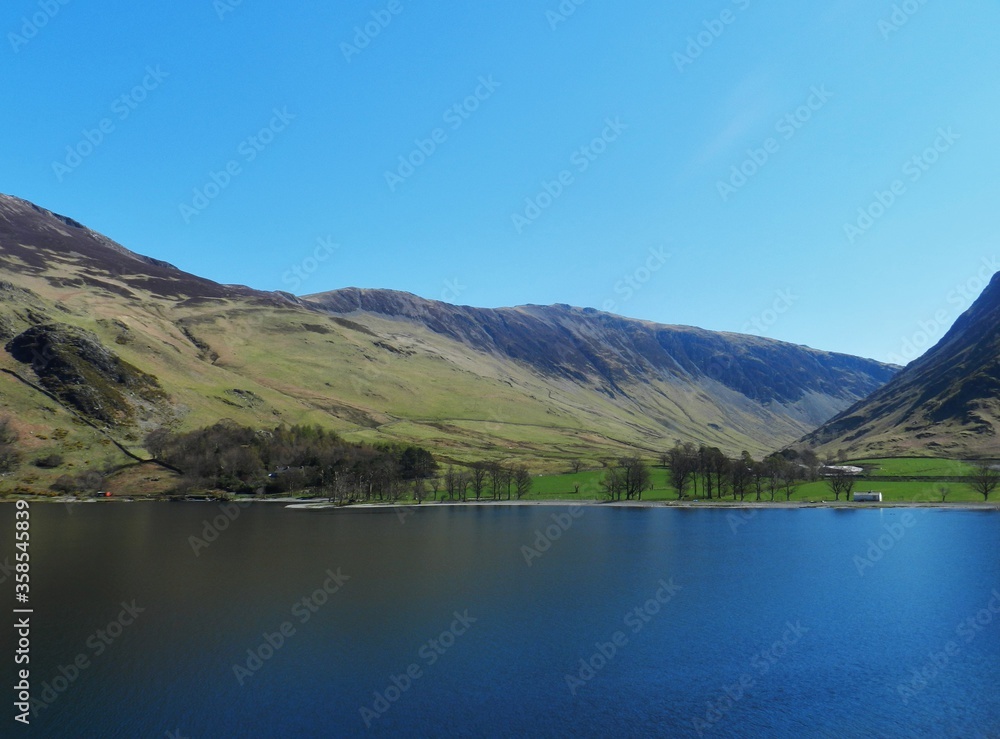 landscape view of Buttermere in the Lake District, Cumbria, UK landscape view of Buttermere in the Lake District, Cumbria, UK