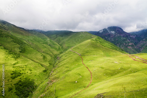 Caucasus Mountains near Kasbegi, Georgia photo