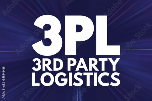 3PL - 3rd Party Logistics acronym, business concept background photo