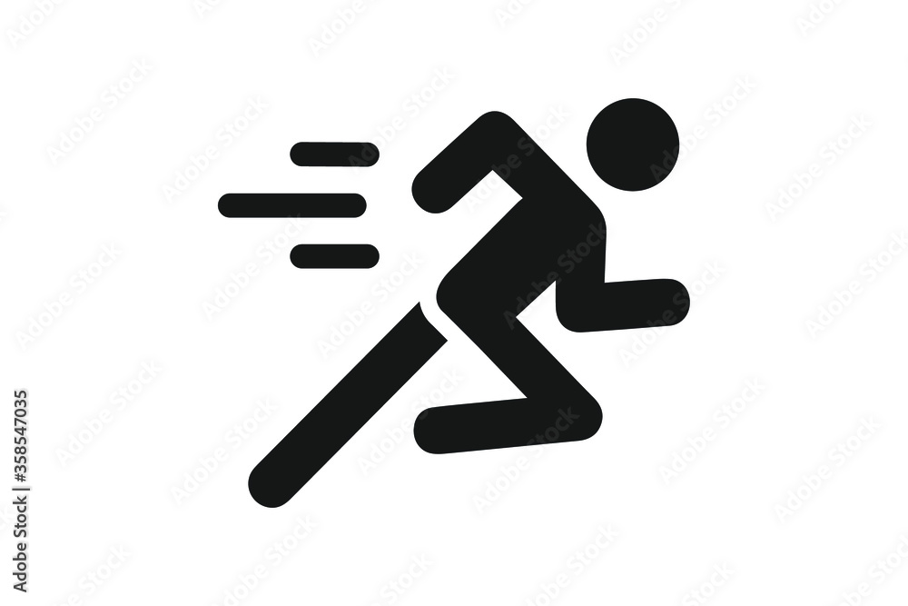 man fast run icon, rush icon vector illustration man fast run icon, rush icon vector illustration