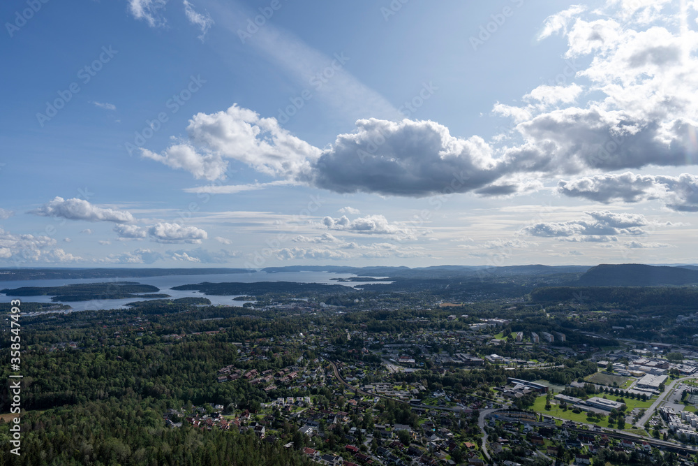 Clouds over the city. Kolsastoppen, Oslo.