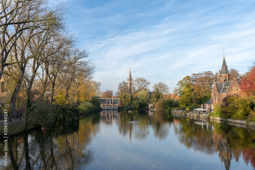 Autumn in Bruges Minnewater Park.