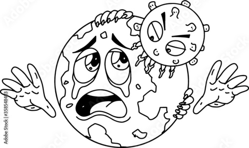Pandemic earth corona attacked earth