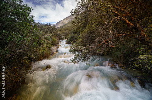 Creek running from Lake Paron  Cordillera Blanca  Peru