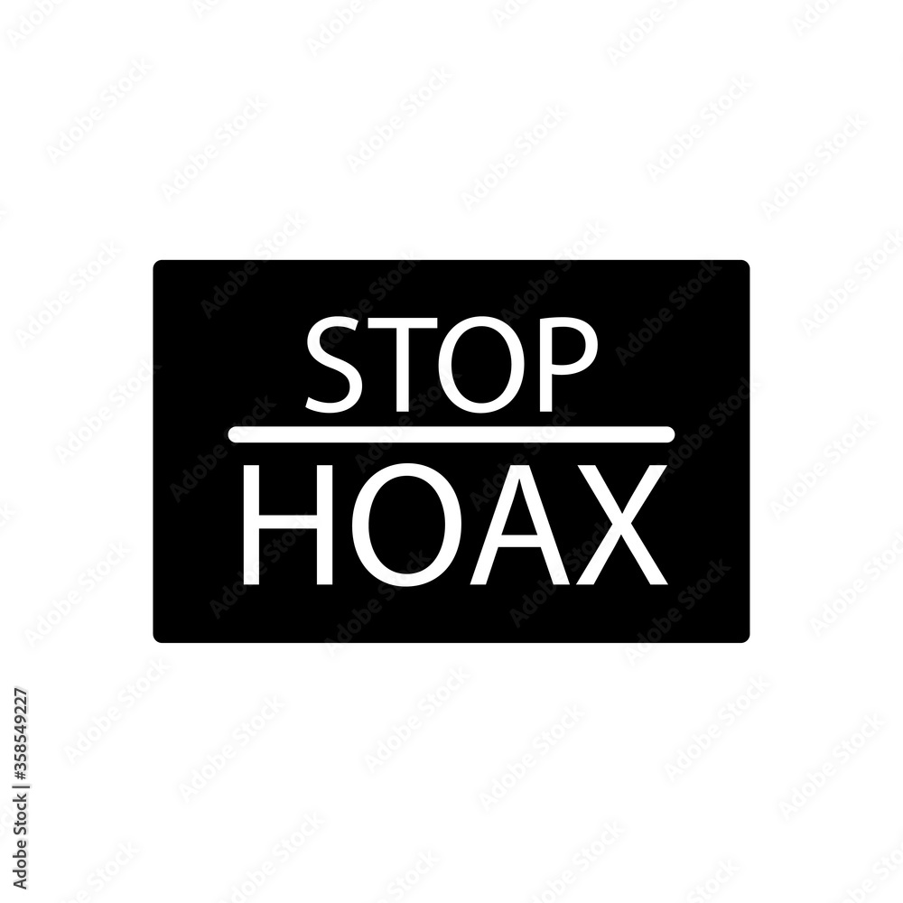 stop hoax icon design flat style trendy collection stop hoax icon design flat style trendy collection