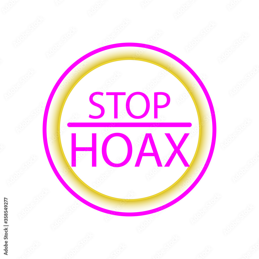 stop hoax icon design flat style trendy collection stop hoax icon design flat style trendy collection