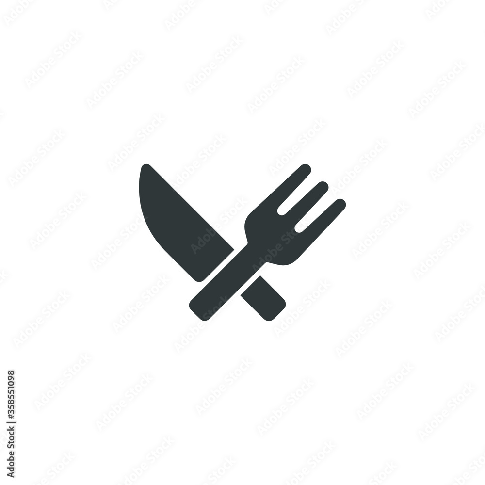 Cutlery and Kitchen Set Icon Design Template Cutlery and Kitchen Set Icon Design Template