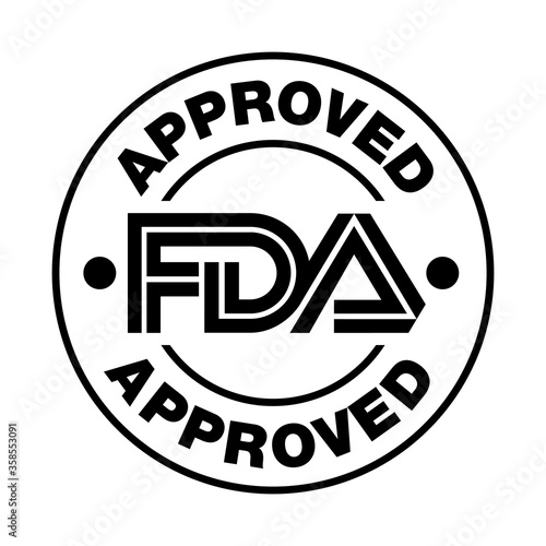 U.S. Food and Drug Administration FDA approved vector stamp