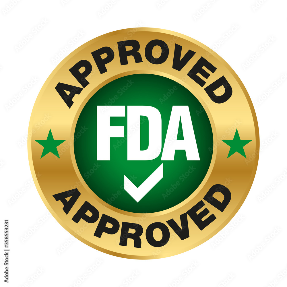 U S Food And Drug Administration FDA Approved Vector Stamp Stock 