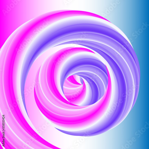A blue-pink flow of a wavy modern wave  swirling swirl of liquid on an abstract background.