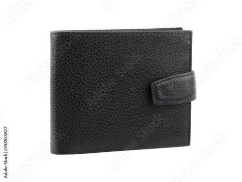 New black wallet of cattle leather