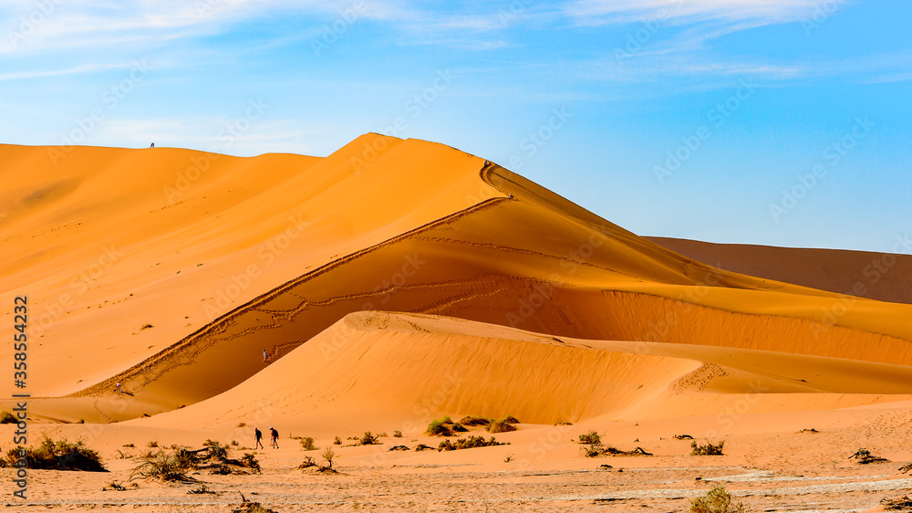 It's Spectacular landscape of the Namibia desert, Sossuvlei, Africa.
