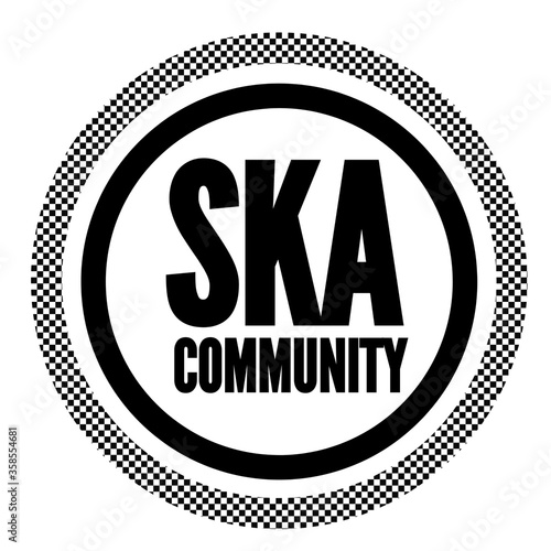 Photos Ska community logo with check pattern circular  outer border