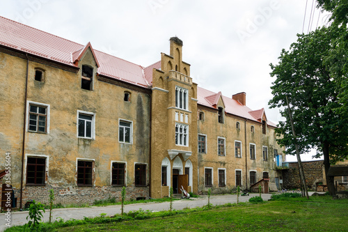Fototapeta Naklejka Na Ścianę i Meble -  The old abandoned prussian castle of Waldau in Kaliningrad, Russia