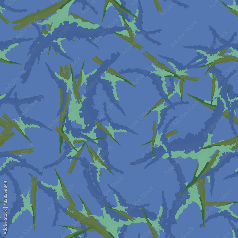 UFO camouflage of various shades of blue and green colors UFO camouflage of various shades of blue and green colors