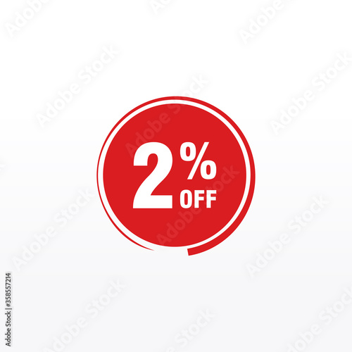 2 discount, Sales Vector badges for Labels, , Stickers, Banners, Tags, Web Stickers, New offer. Discount origami sign banner © Catharsis
