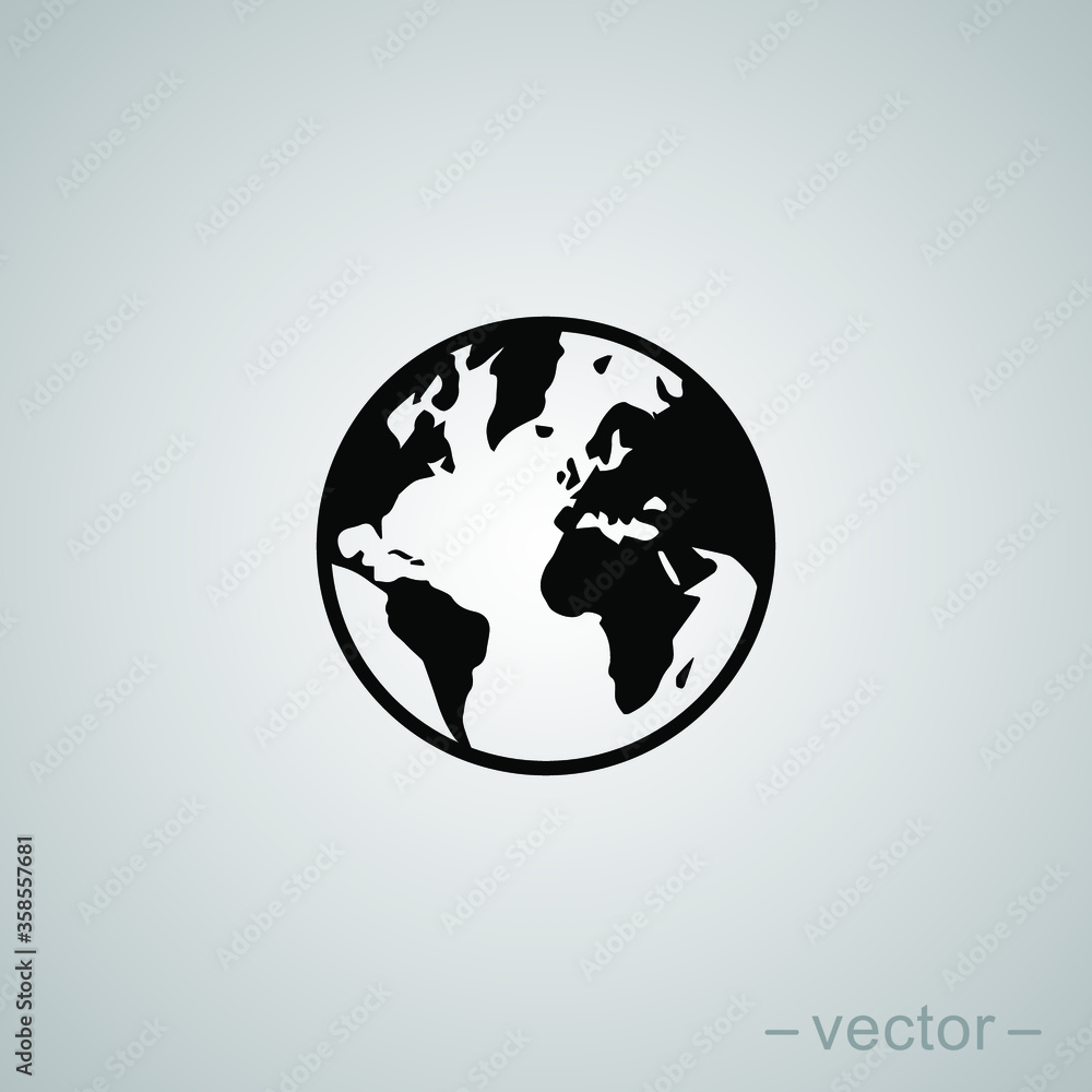 Vector planet earth icon illustration EPS10