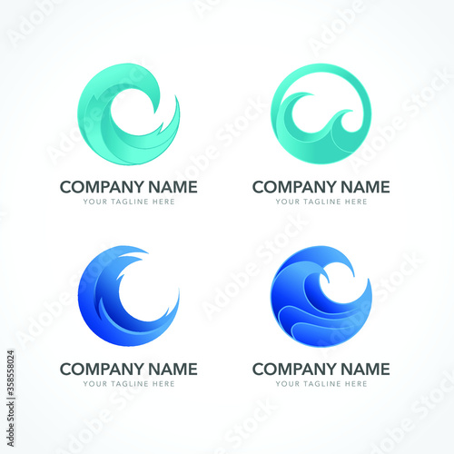 logo ocean wave water tsunami