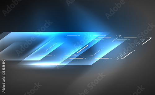 Dynamic neon shiny abstract background. Trendy abstract layout template for business or technology presentation, internet poster or web brochure cover, wallpaper