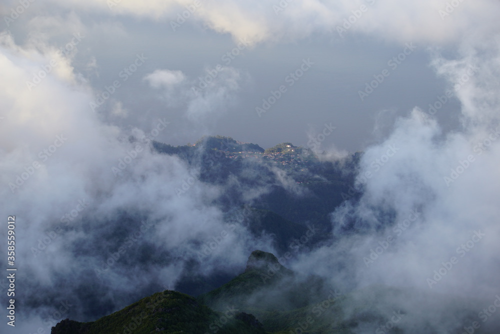 Trekking to Pico Ruivo, from the Achadas Teixeira. Madeira 2019. Above the clouds. 