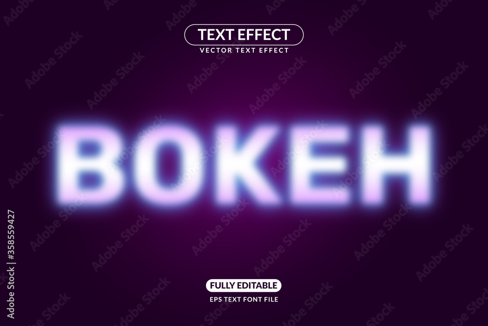 Editable Blurry Bokeh Text Effect