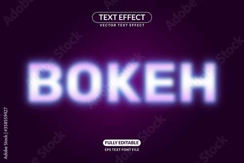 Editable Blurry Bokeh Text Effect