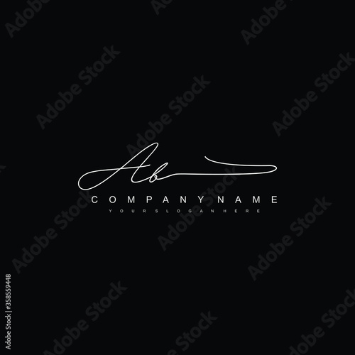 BM initials signature logo. Handwriting logo vector templates. Hand drawn Calligraphy lettering Vector illustration.