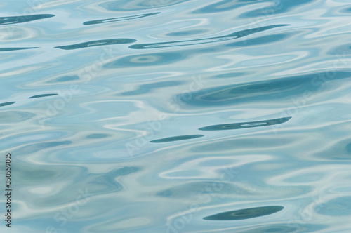 Smooth and soft curves of the water surface slightly rippled