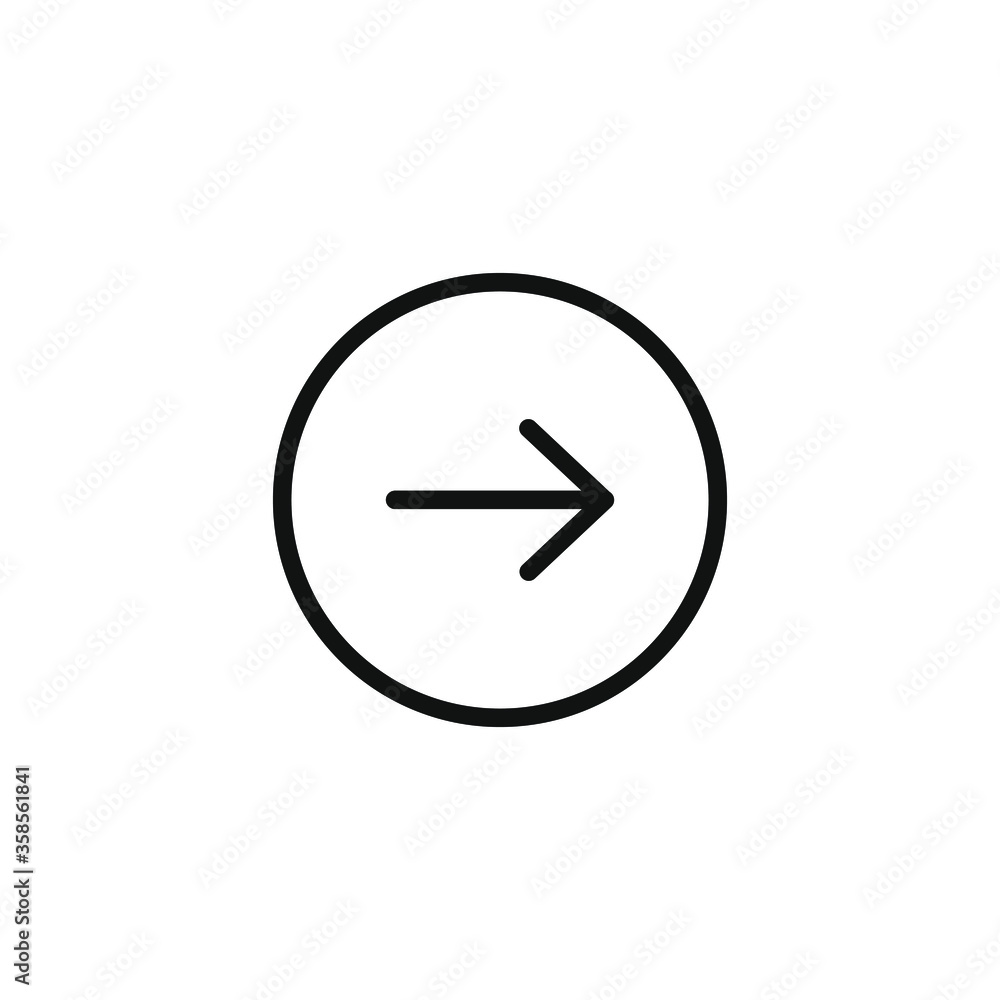 Simple icon of a arrow, right direction icon vector illustration Simple icon of a arrow, right direction icon vector illustration