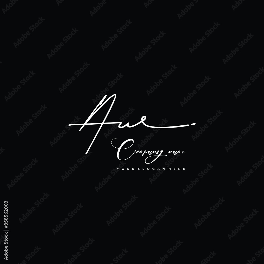 AU initials signature logo. Handwriting logo vector templates. Hand drawn Calligraphy lettering Vector illustration. AU initials signature logo. Handwriting logo vector templates. Hand drawn Calligraphy lettering Vector illustration.