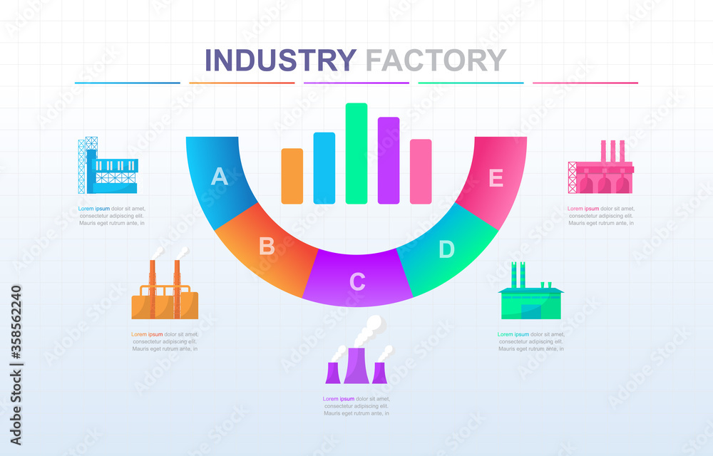 Factory Scheme Option Scheme Chart Graph Diagram Analytics Factory Industrial Business ...