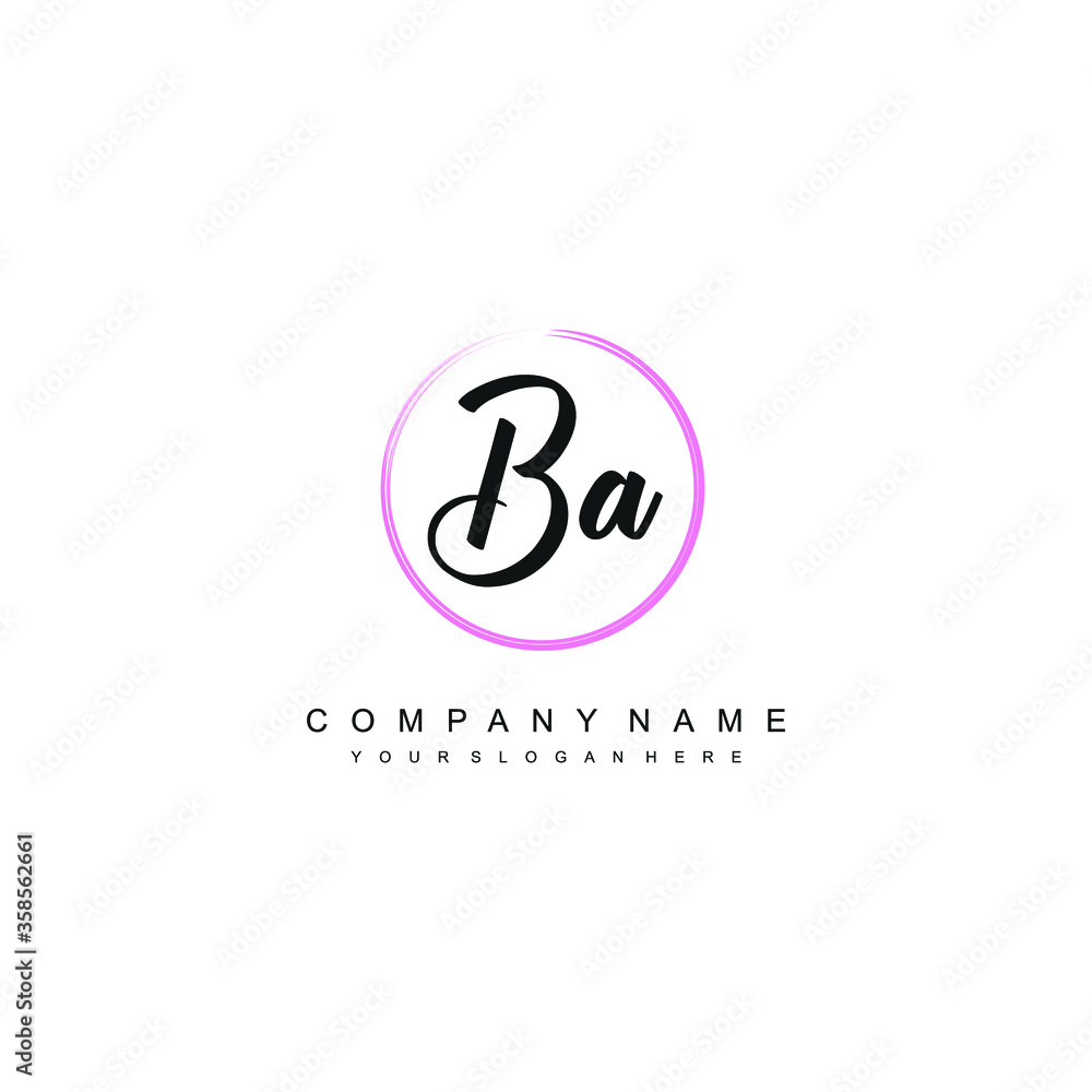 BA initials signature logo. Handwriting logo vector templates. Hand drawn Calligraphy lettering Vector illustration. BA initials signature logo. Handwriting logo vector templates. Hand drawn Calligraphy lettering Vector illustration.