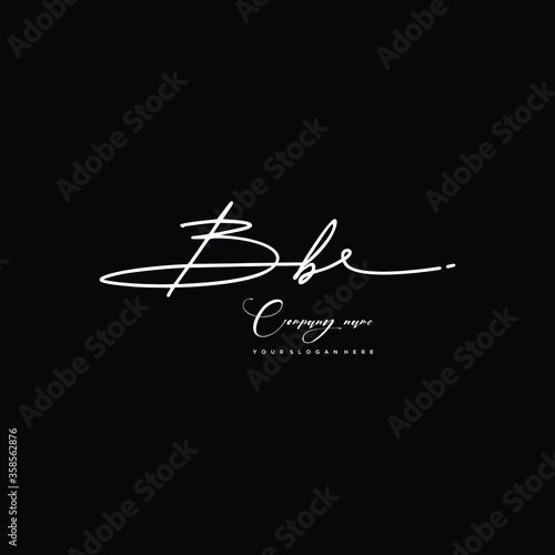 BB initials signature logo. Handwriting logo vector templates. Hand drawn Calligraphy lettering Vector illustration.
