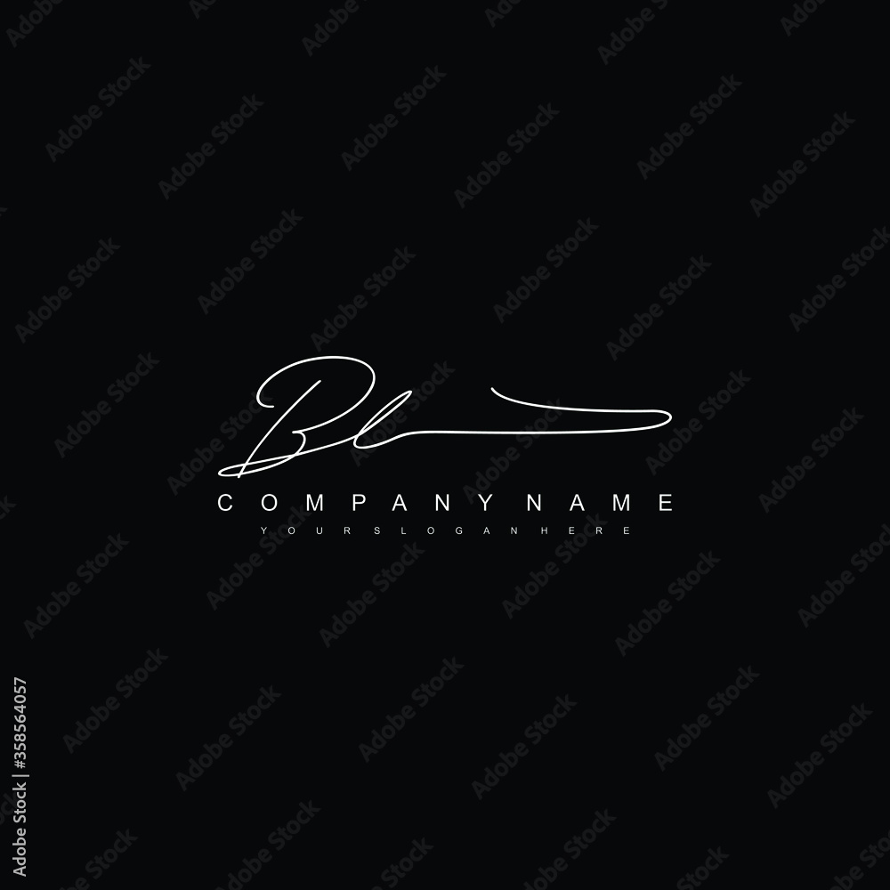 BL initials signature logo. Handwriting logo vector templates. Hand drawn Calligraphy lettering Vector illustration. BL initials signature logo. Handwriting logo vector templates. Hand drawn Calligraphy lettering Vector illustration.