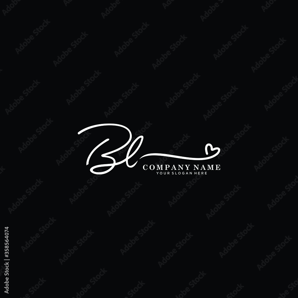 BL initials signature logo. Handwriting logo vector templates. Hand drawn Calligraphy lettering Vector illustration. BL initials signature logo. Handwriting logo vector templates. Hand drawn Calligraphy lettering Vector illustration.