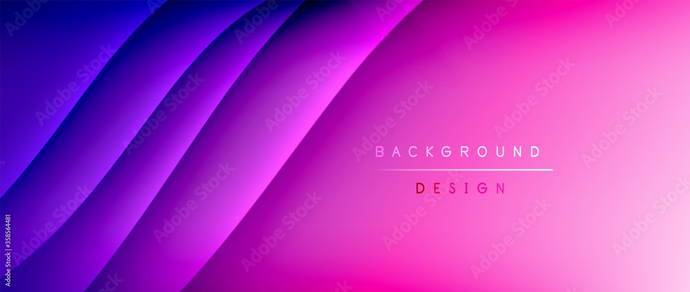 Fluid gradient waves with shadow lines and glowing light effect, modern flowing motion abstract background for cover, placards, poster, banner or flyer Fluid gradient waves with shadow lines and glowing light effect, modern flowing motion abstract background for cover, placards, poster, banner or flyer