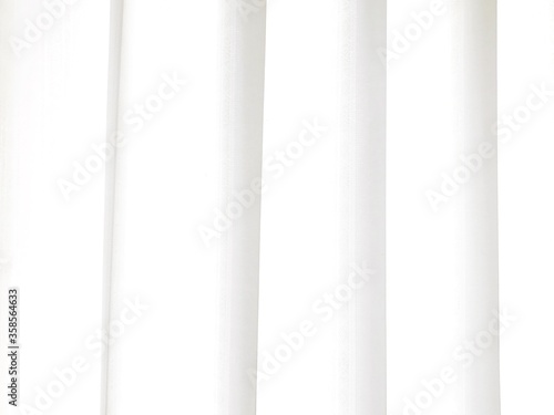 White curtains on a white background