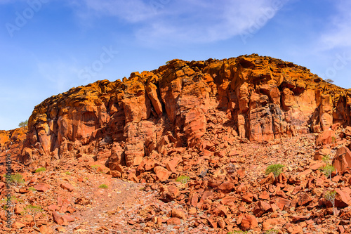 It's Landscape of the Rocks and nature of Twyfelfontein, Namibia