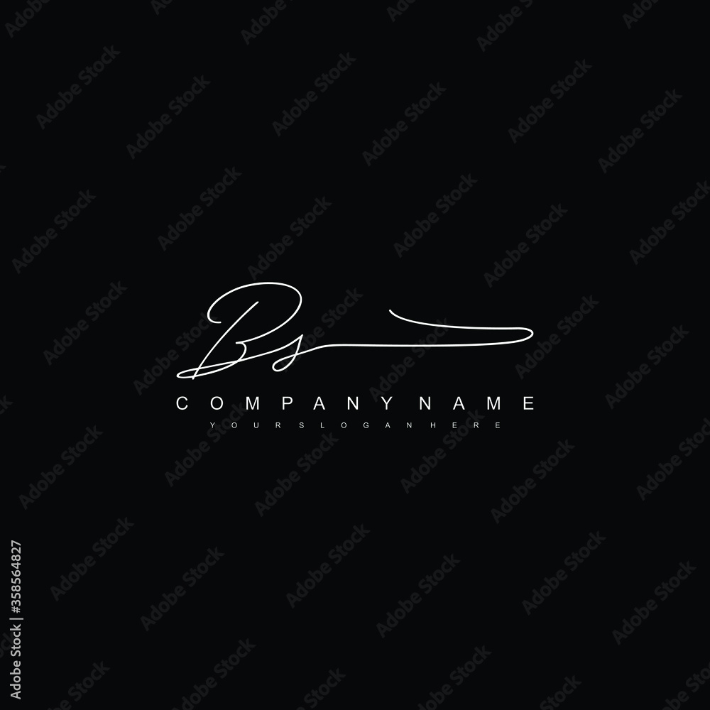 BS initials signature logo. Handwriting logo vector templates. Hand drawn Calligraphy lettering Vector illustration. BS initials signature logo. Handwriting logo vector templates. Hand drawn Calligraphy lettering Vector illustration.