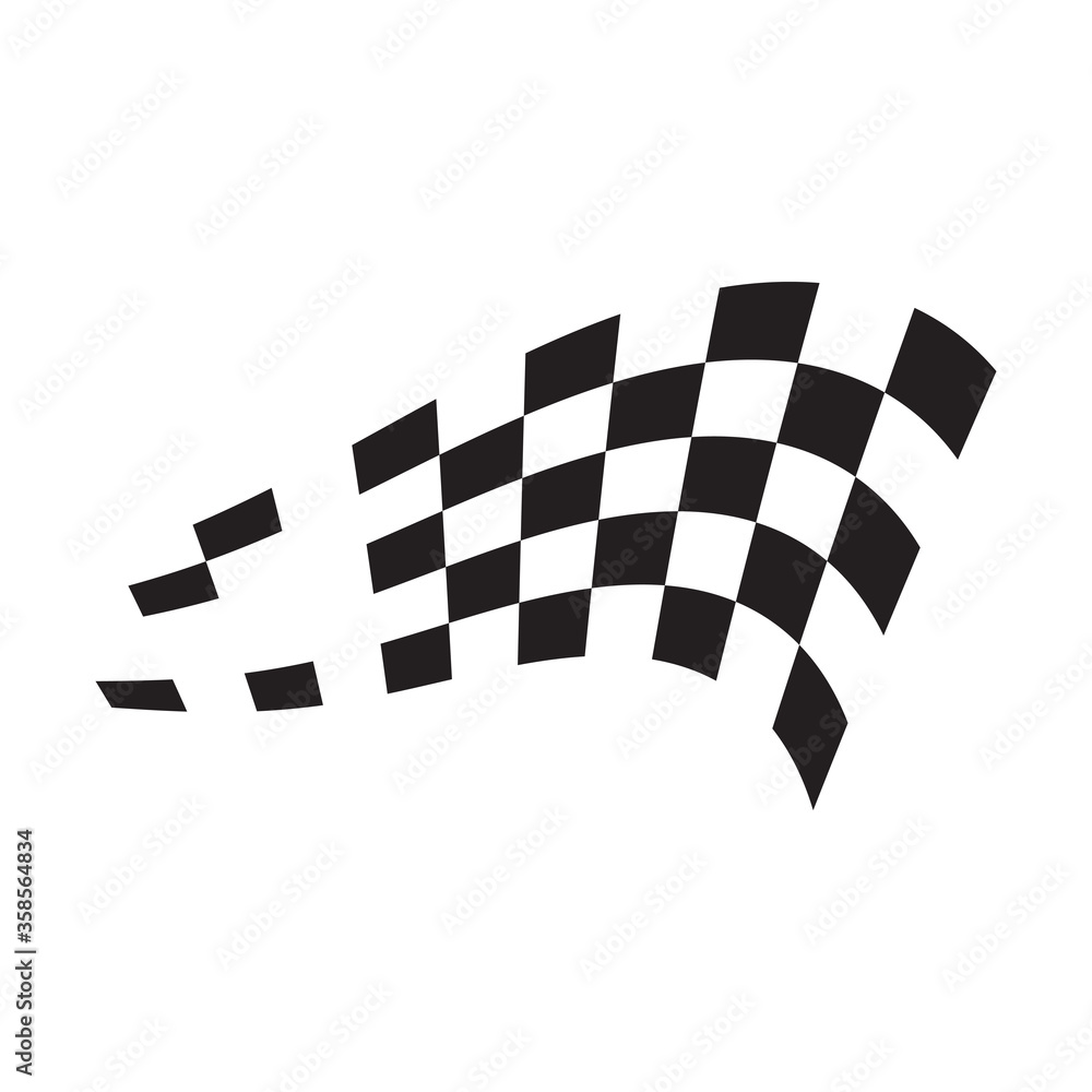 Race flag icon, simple design race flag logo Race flag icon, simple design race flag logo