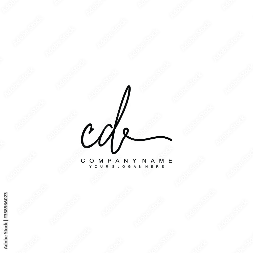 CD initials signature logo. Handwriting logo vector templates. Hand drawn Calligraphy lettering Vector illustration. CD initials signature logo. Handwriting logo vector templates. Hand drawn Calligraphy lettering Vector illustration.