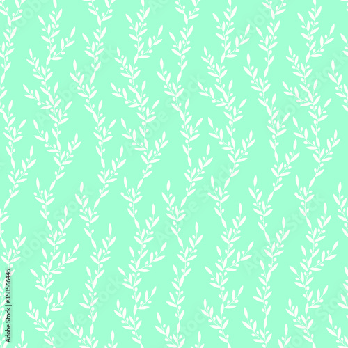 Vector seamless pattern with outline olive branches. Floral  retro   design element. Can be used for textile  book cover  packaging  wallpaper  pattern fills  surface textures.