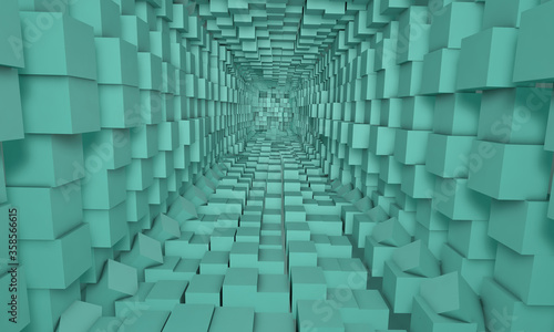 Fotoroleta sztuka wzór 3D tunel