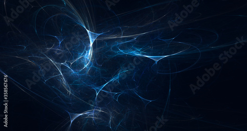 Abstract chaotic pattern on a dark blue background