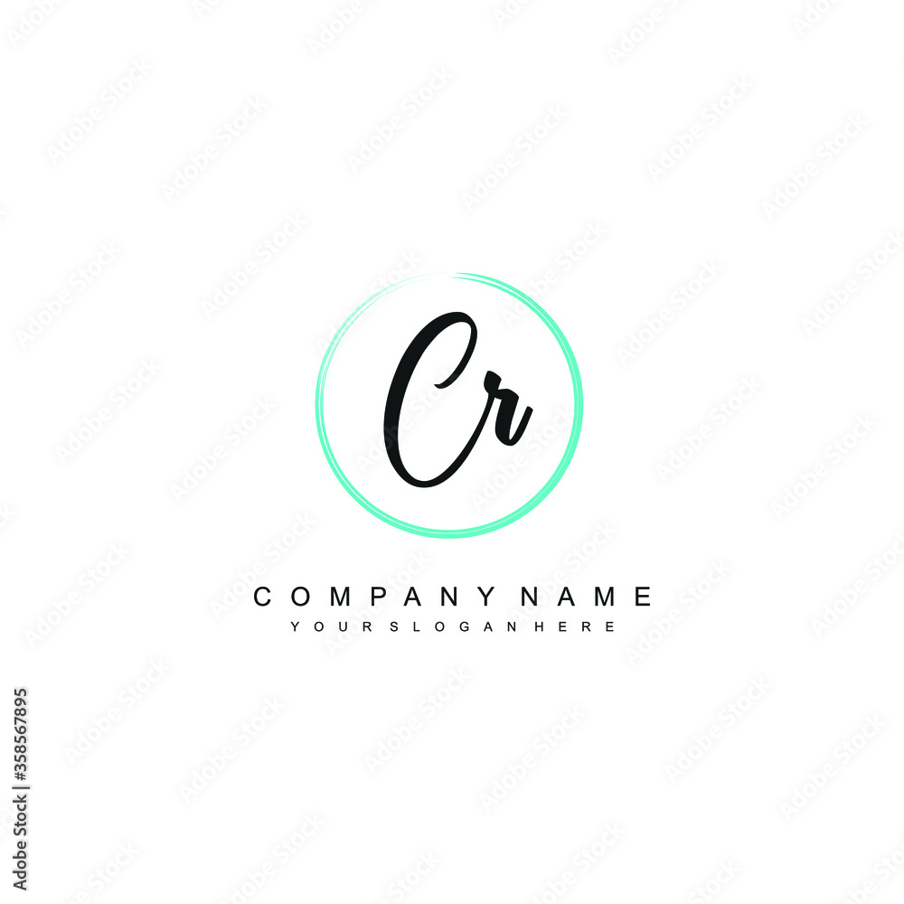 CR initials signature logo. Handwriting logo vector templates. Hand drawn Calligraphy lettering Vector illustration.
