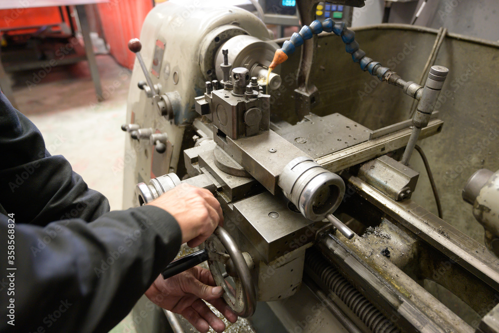 Old metal working fabrication machine close up Old metal working fabrication machine close up