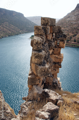 Euphrates river & Crusaders castle Rumkale photo