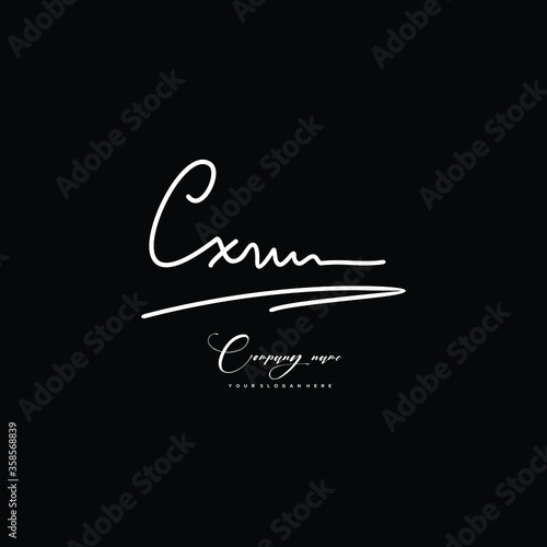 CX initials signature logo. Handwriting logo vector templates. Hand drawn Calligraphy lettering Vector illustration.
