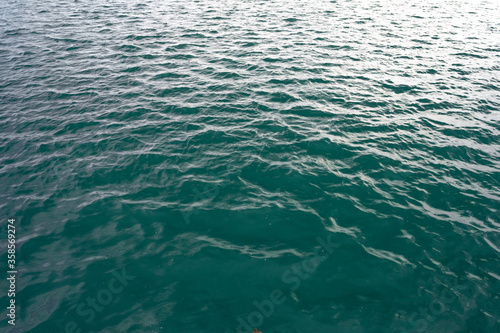 Blue and turquoise water with irregular wave structure