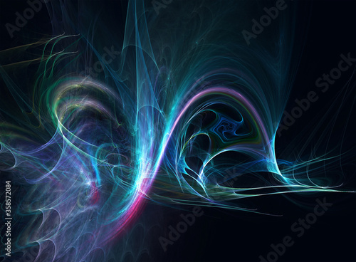 Abstract chaotic pattern on a dark background